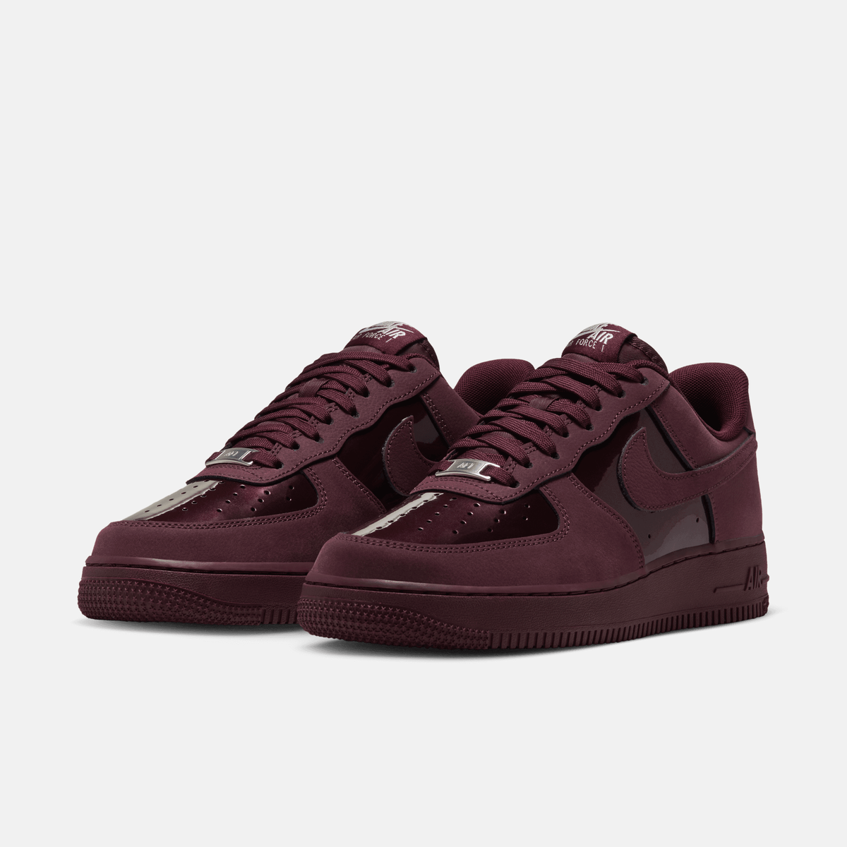 Nike Women's Air Force 1 Low Patent Suede Burgundy Crush