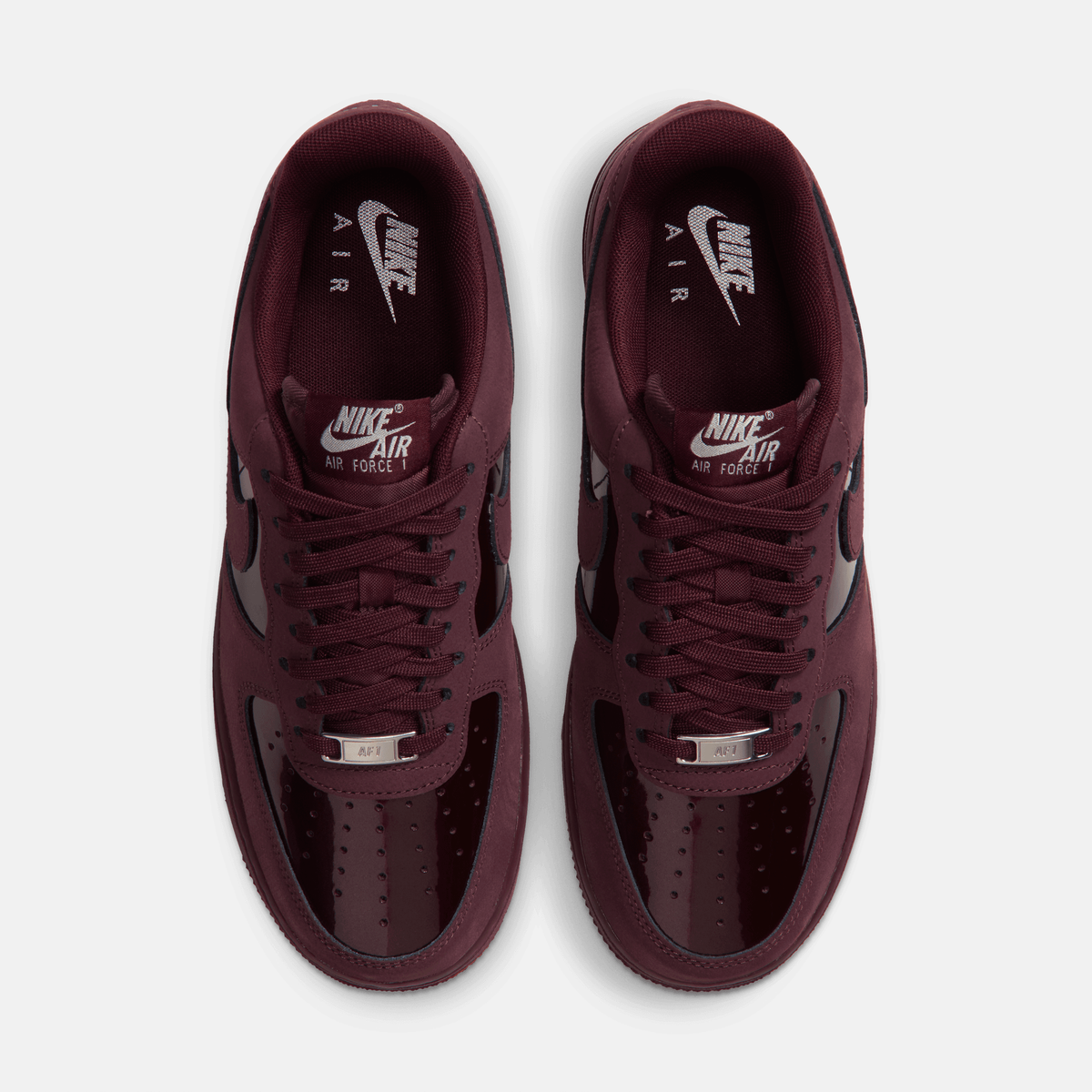 Nike Women's Air Force 1 Low Patent Suede Burgundy Crush