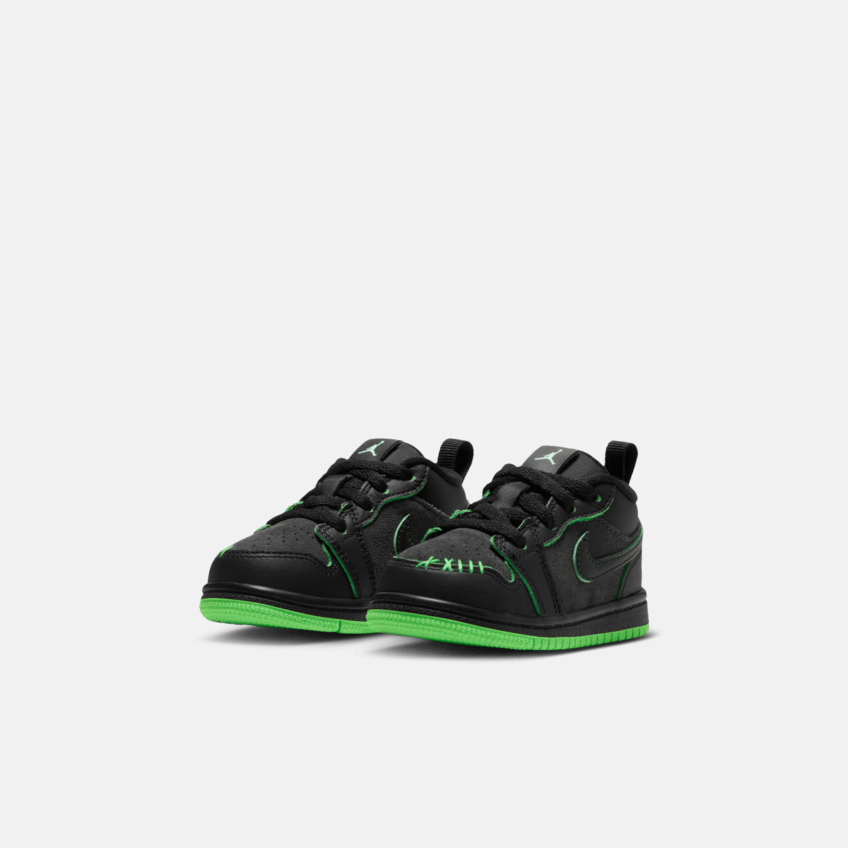 Air Jordan Kids' 1 Low Halloween Black Scream Green (TD)