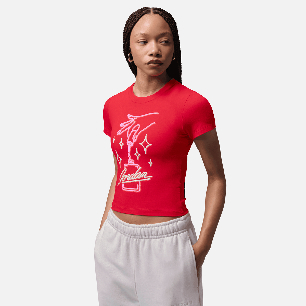 Air Jordan Women's Nail Polish Red T-Shirt