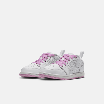 Air Jordan Kids' 1 Low SE Summit White Artic Pink (PS)