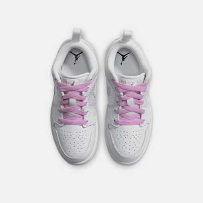 Air Jordan Kids' 1 Low SE Summit White Artic Pink (PS)