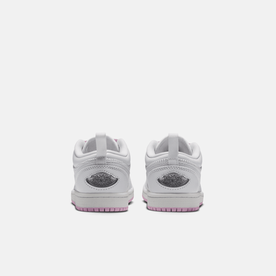 Air Jordan Kids' 1 Low SE Summit White Artic Pink (PS)
