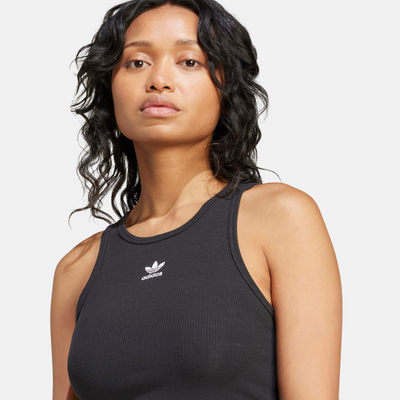 Adidas Women's Essential Black Rib Tank Top