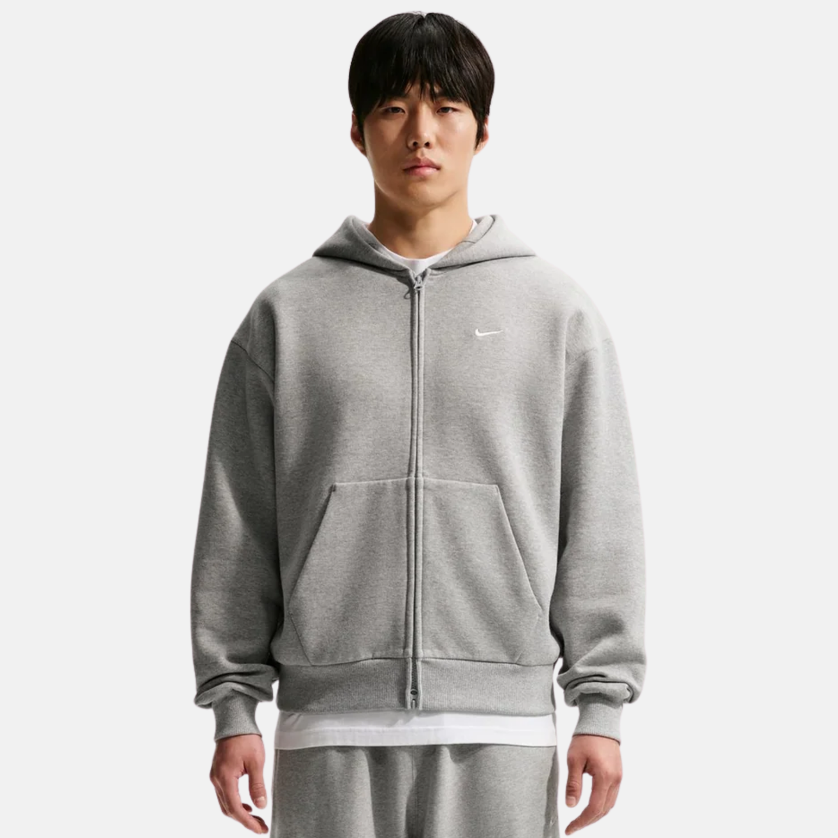 Nike Solo Fleece Grey Zip Hoodie