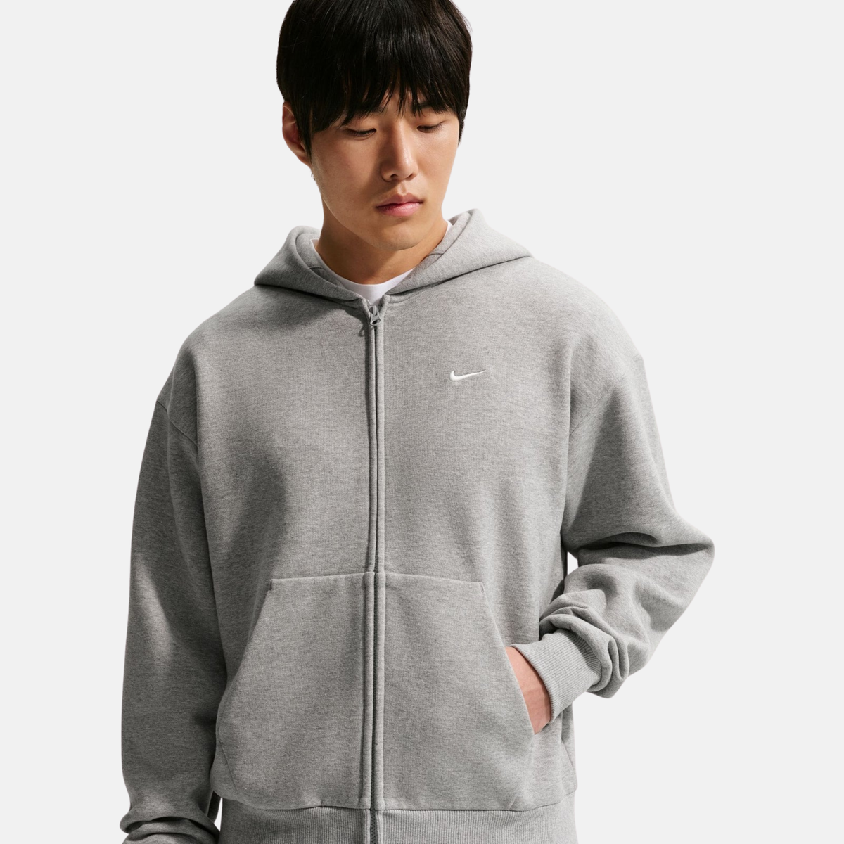 Nike Solo Fleece Grey Zip Hoodie