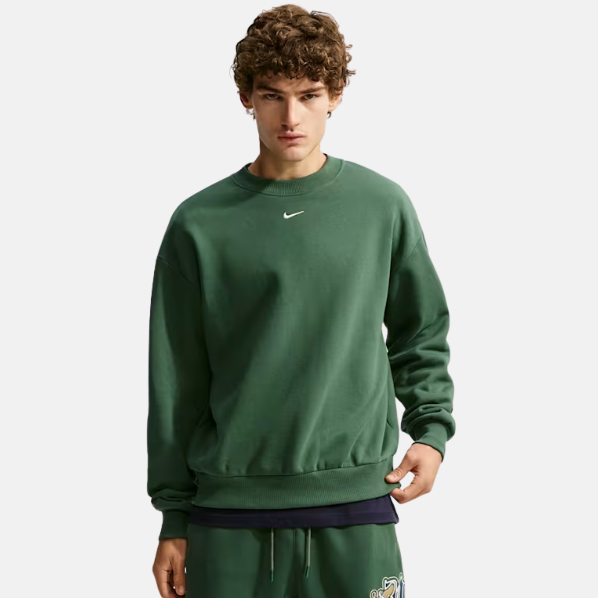 Nike Solo Fleece Crew Neck Green Sweatshirt