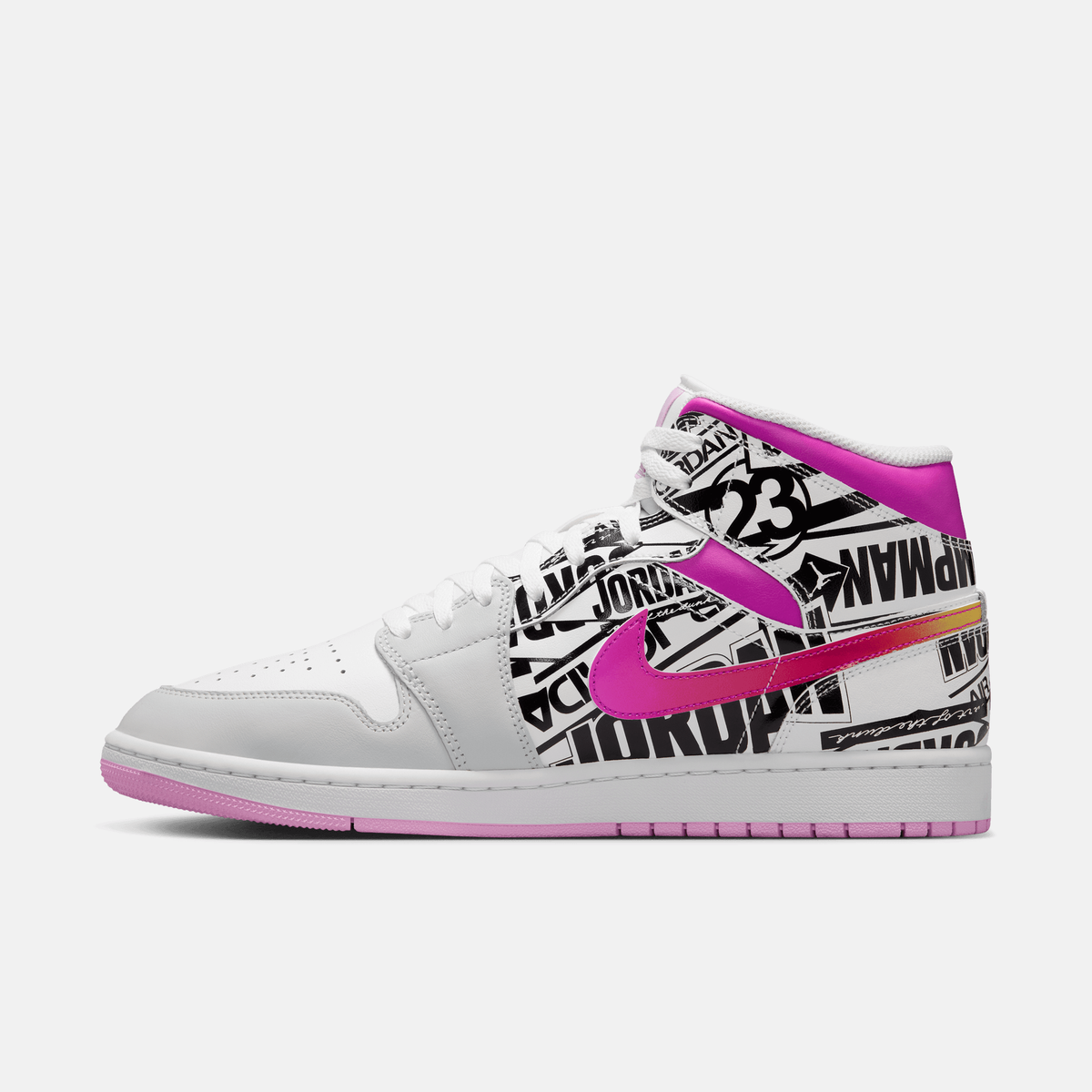 Air Jordan 1 Mid What The Logo