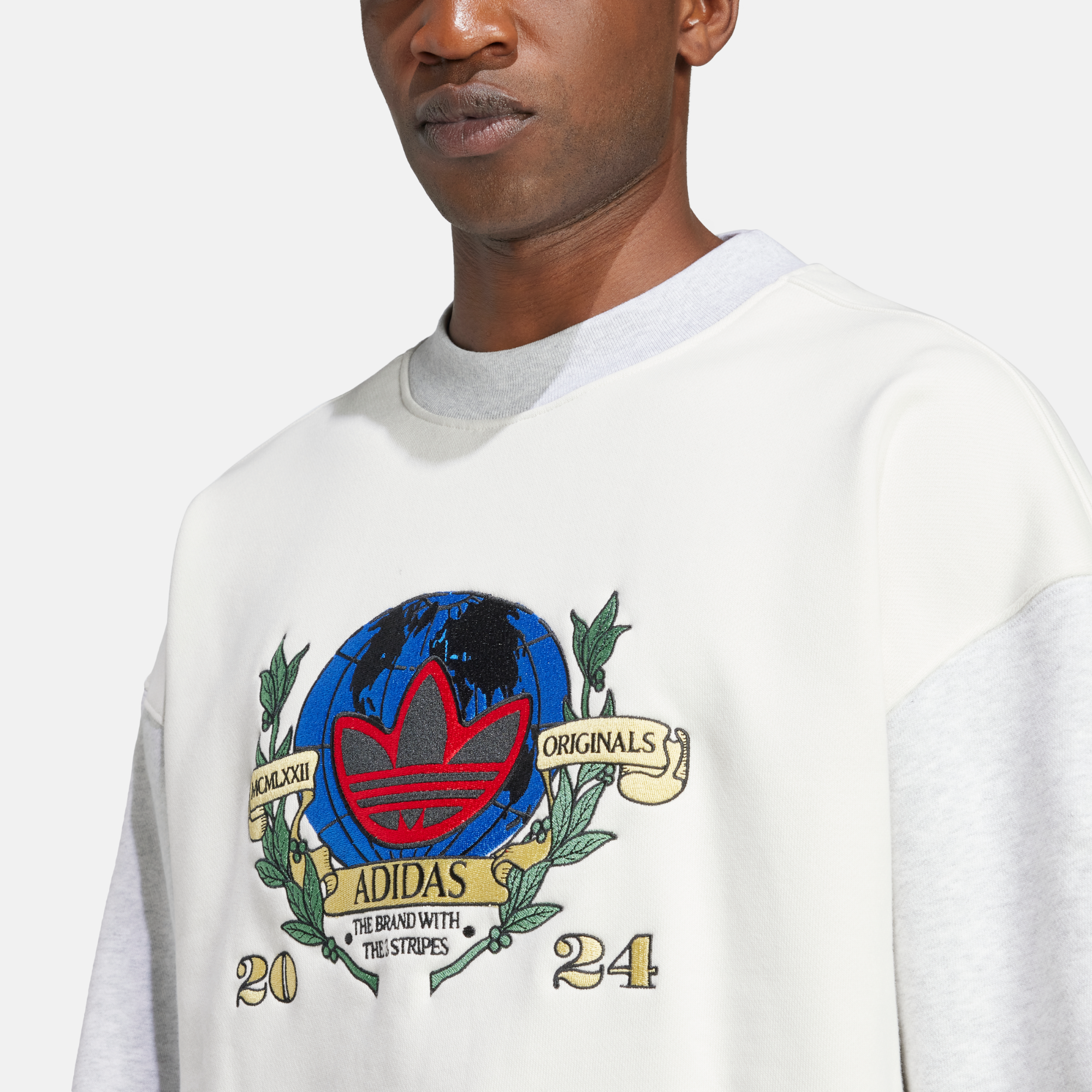 Adidas originals chevron crew sweatshirt on sale
