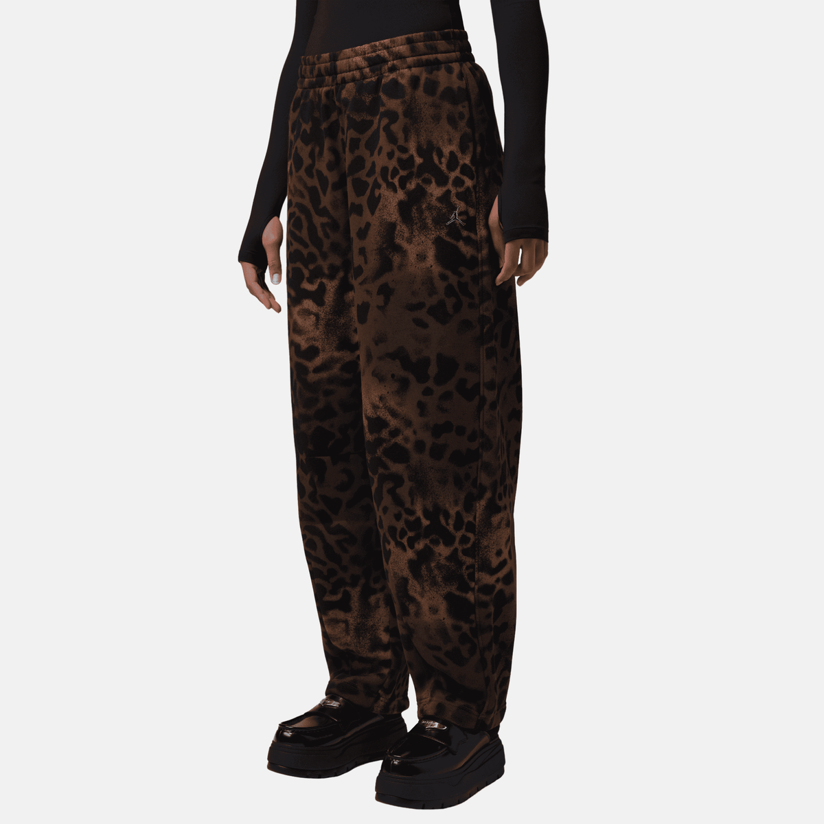 Air Jordan Women's Brooklyn Fleece Brown Animal Print Pants