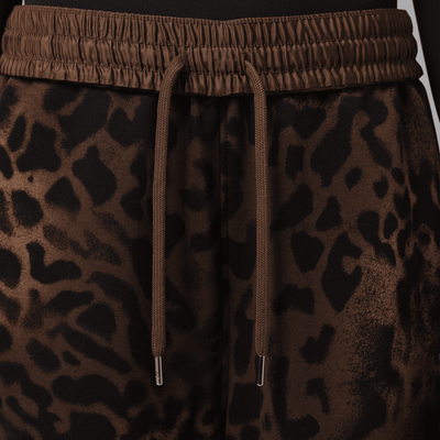 Air Jordan Women's Brooklyn Fleece Brown Animal Print Pants