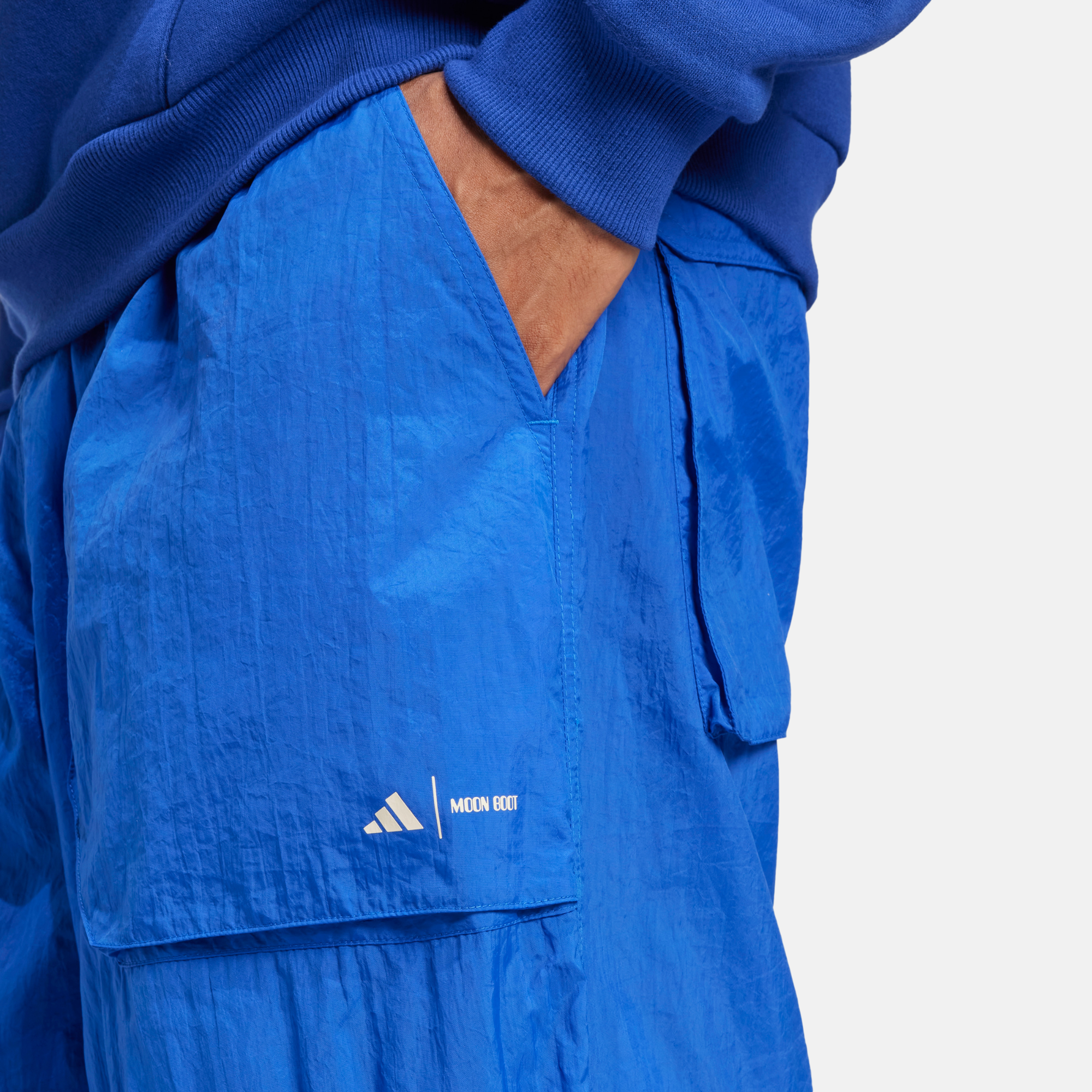 Adidas x MOON BOOT Women's Blue Parachute Pants