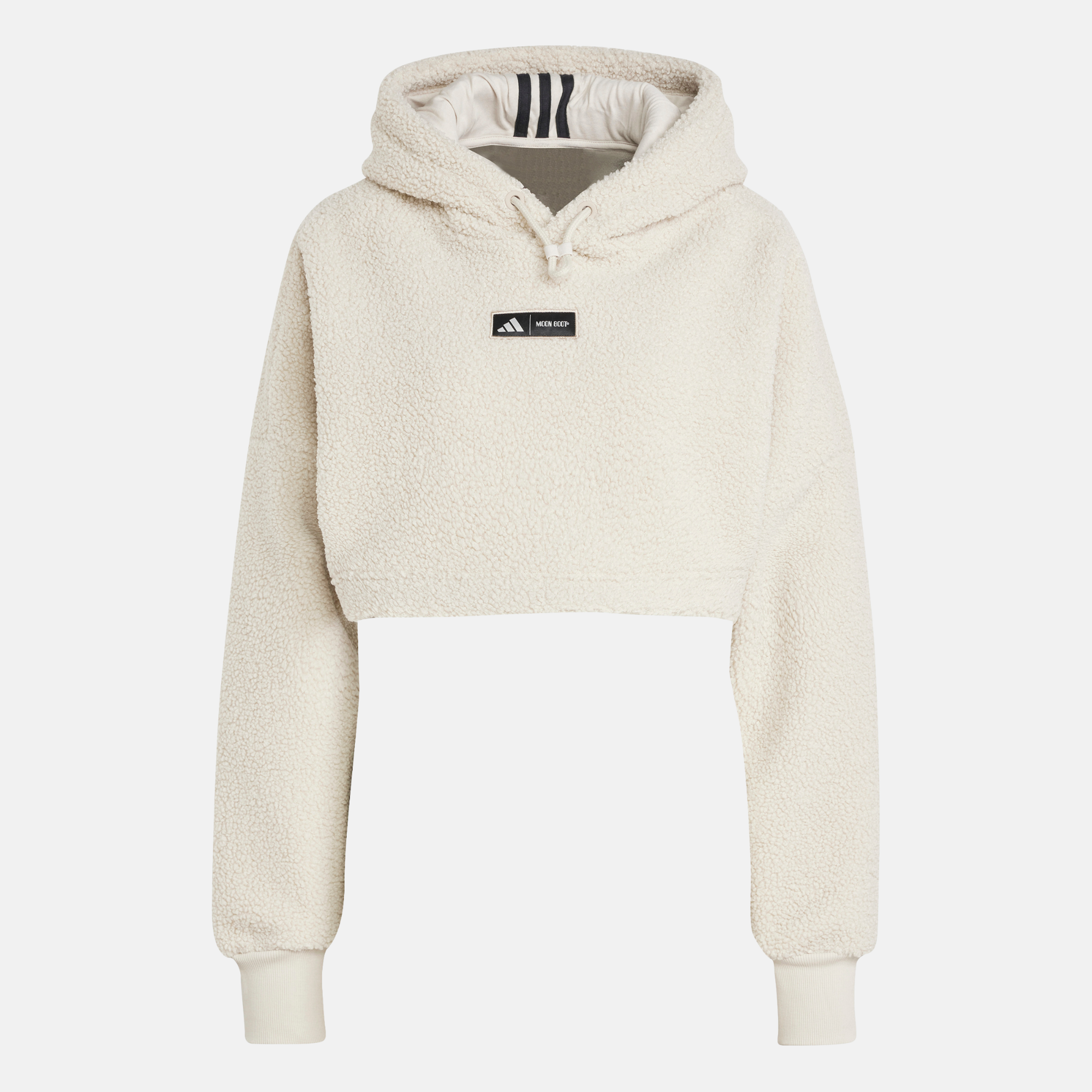 Adidas x MOON BOOT Women's Beige Cropped Hoodie