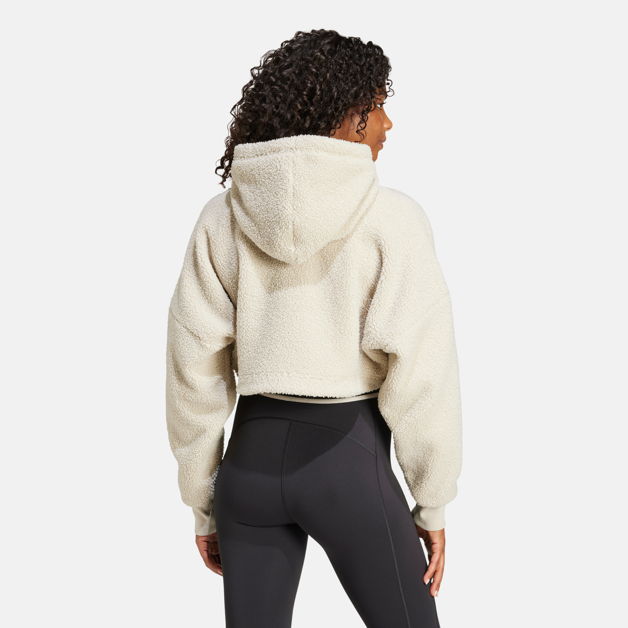 Adidas x MOON BOOT Women's Beige Cropped Hoodie