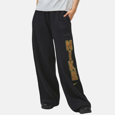 Nike Women's Studio Fleece Medium Weight Mid-Rise Wide-Leg Pants