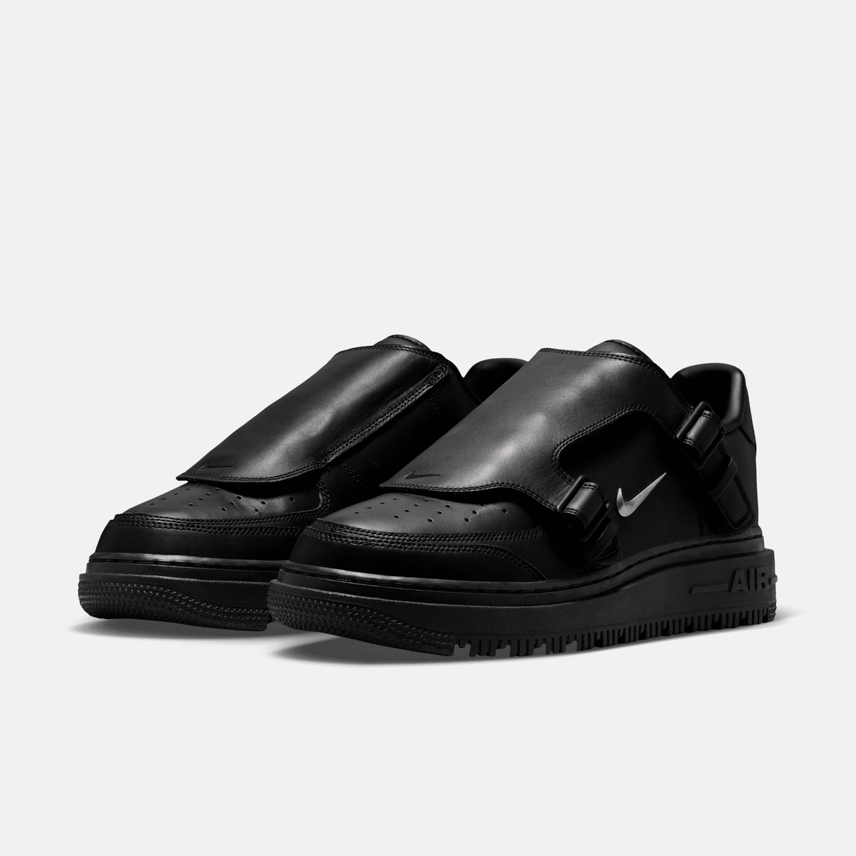 Nike Air Force 1 Low Luxe Black Metallic Silver