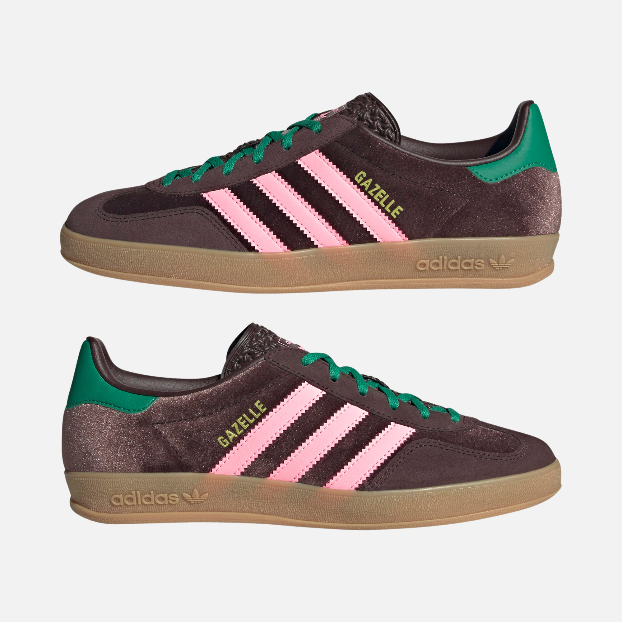 Adidas Women's Gazelle Indoor Brown Velvet – Puffer Reds Adidas Women's Gazelle Indoor Brown Velvet – Puffer Reds