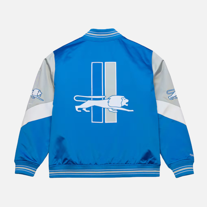 Mitchell & Ness NFL Throw It Back Heavyweight Satin Vintage Detroit Lions Jacket
