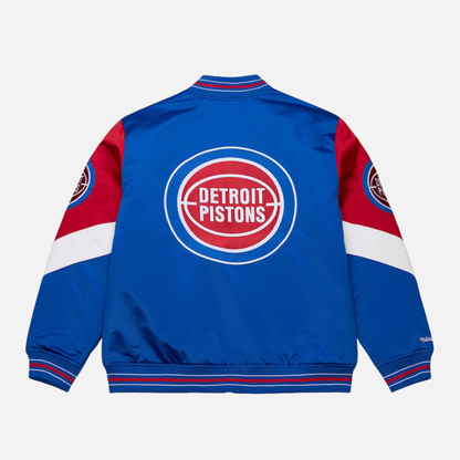 Mitchell & Ness NBA Throw It Back Heavyweight Satin Vintage Pistons Jacket