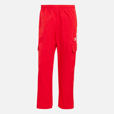 Adidas Red 3-Stripes Cargo Pants