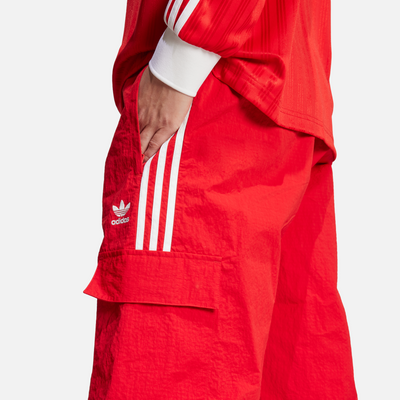 Adidas Red 3-Stripes Cargo Pants