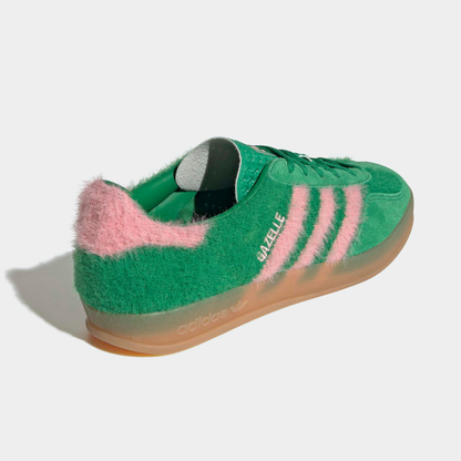 Adidas Women's Gazelle Indoor Green Glow Pink