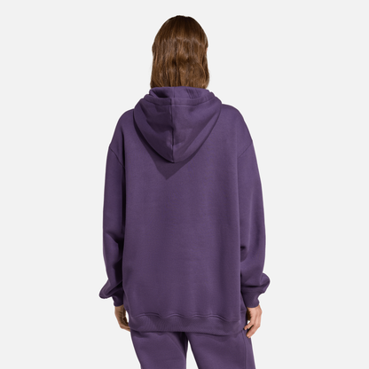 Adidas Women's Essential Oversized Purple Hoodie