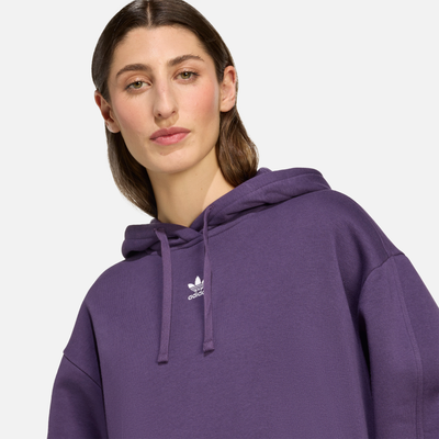 Adidas Women's Essential Oversized Purple Hoodie