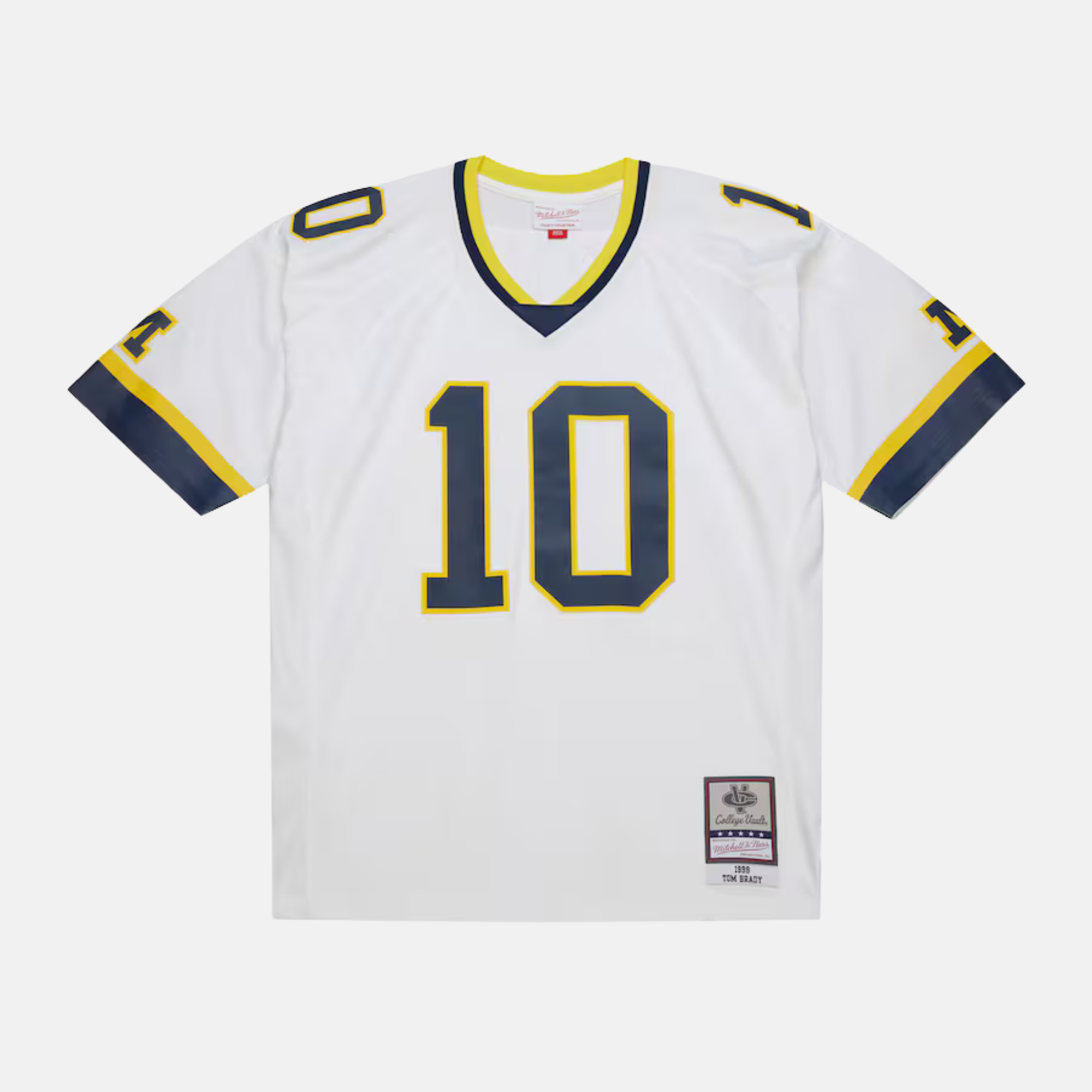 Mitchell & Ness NCAA White Michigan Wolverines 1999 Tom Brady Jersey