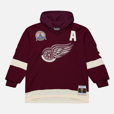 Mitchell & Ness Detroit Red Wings M&N x Just Don Maroon/Cream Jersey Hoodie