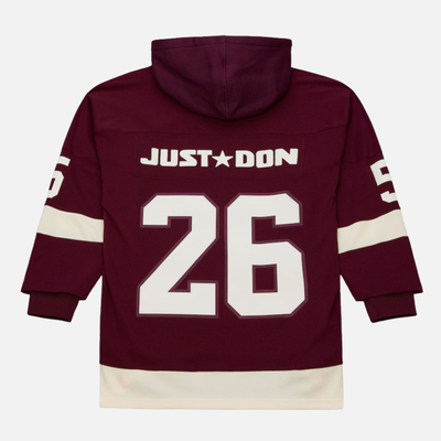 Mitchell & Ness Detroit Red Wings M&N x Just Don Maroon/Cream Jersey Hoodie