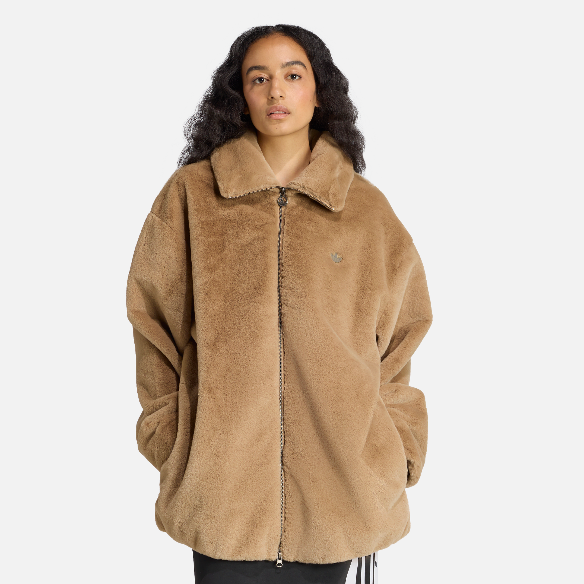 Adidas Women's Brown Fur Jacket
