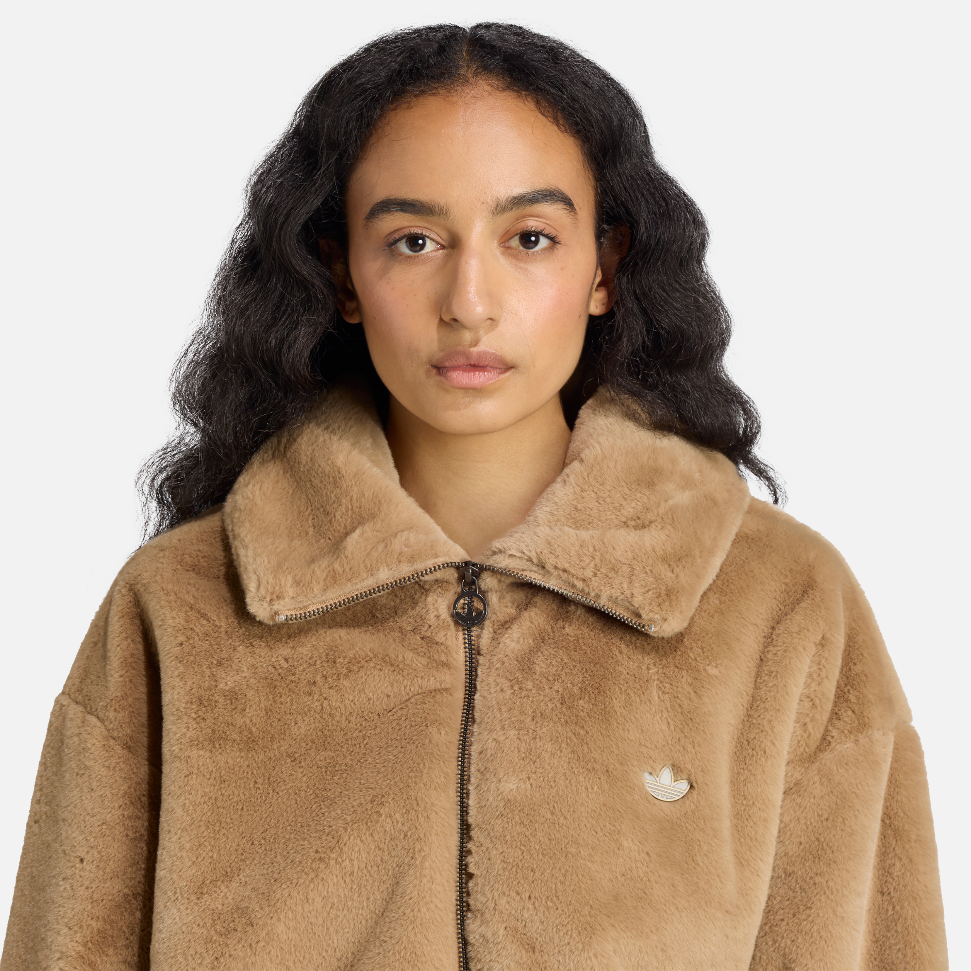 Adidas Women's Brown Fur Jacket