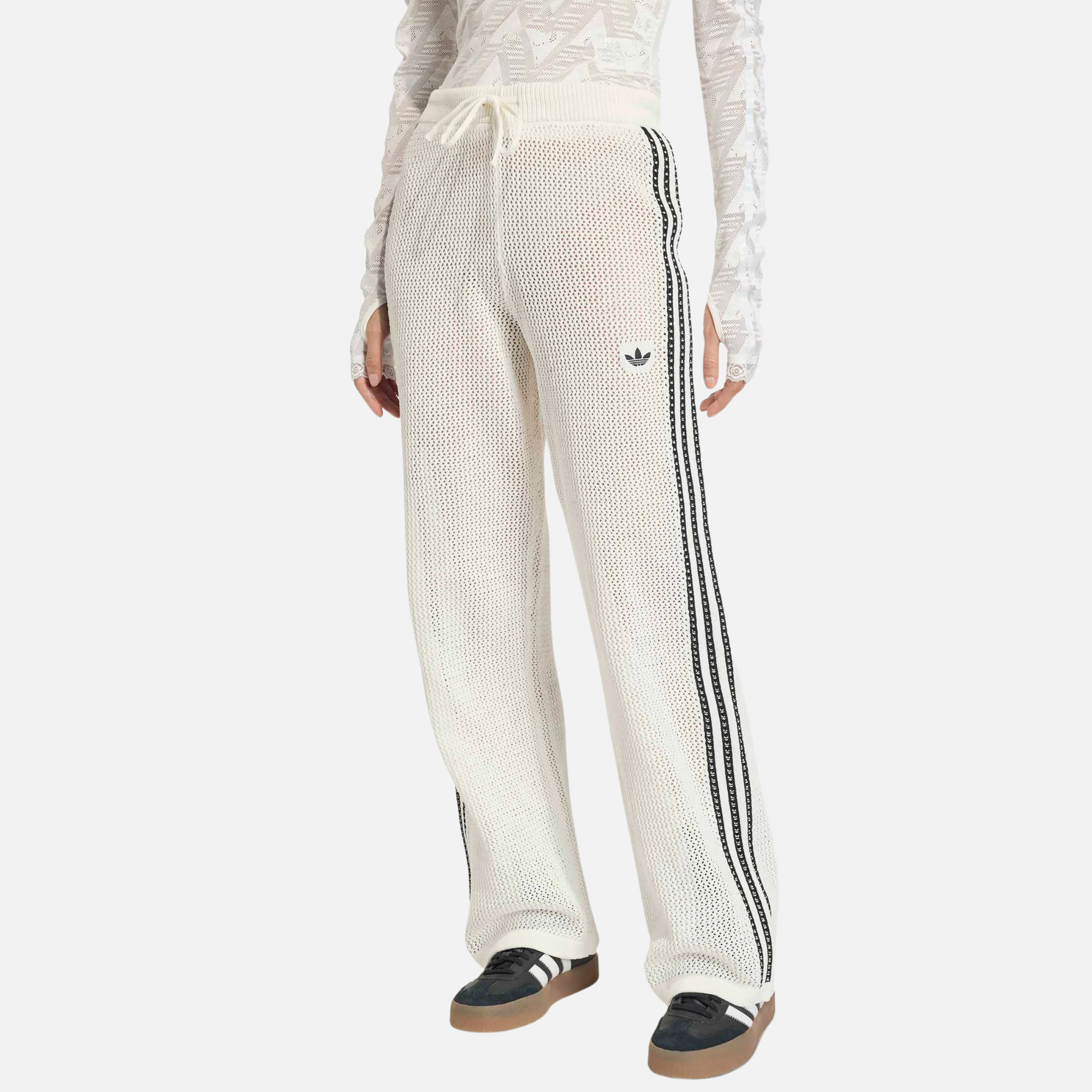 Adidas Women's Crochet Cream Track Pants