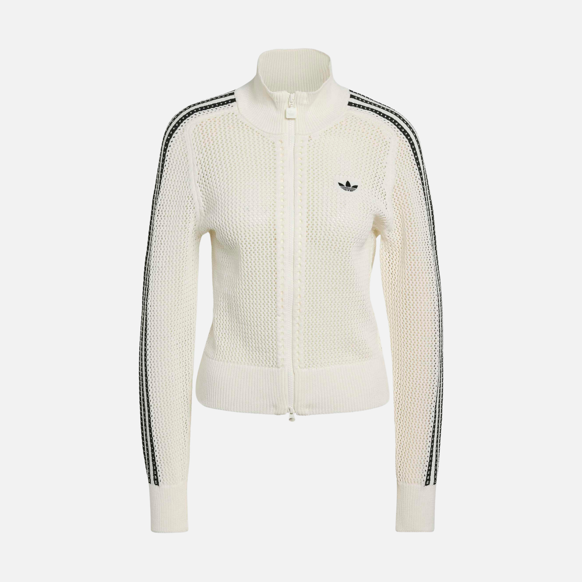 Adidas Women's Crochet Cream Zip Track Top