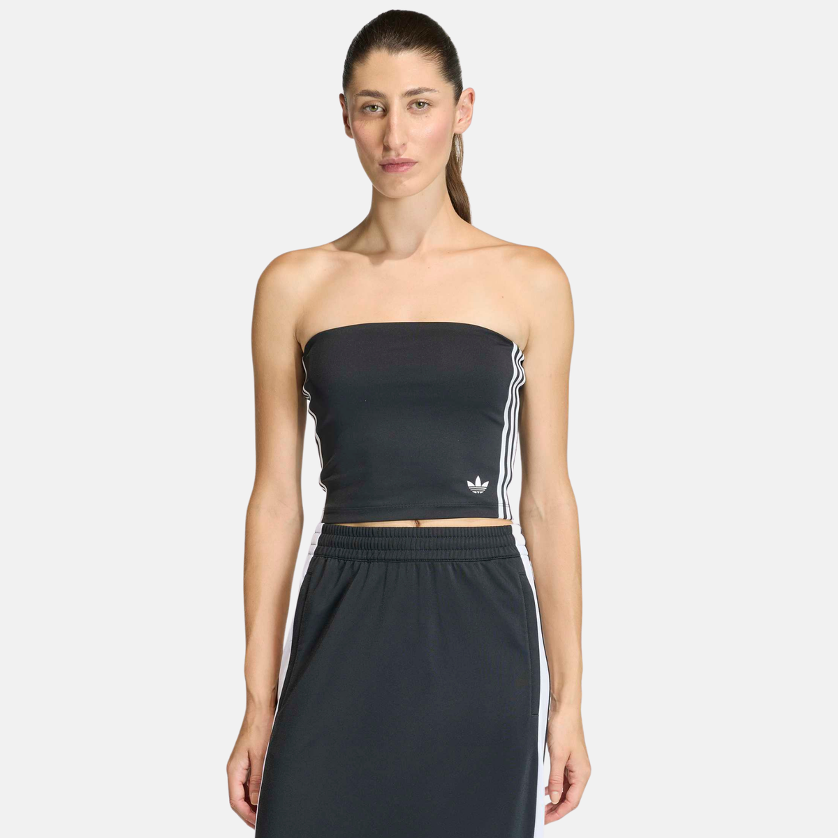 Adidas Women's 3 Stripes Black Tube Top