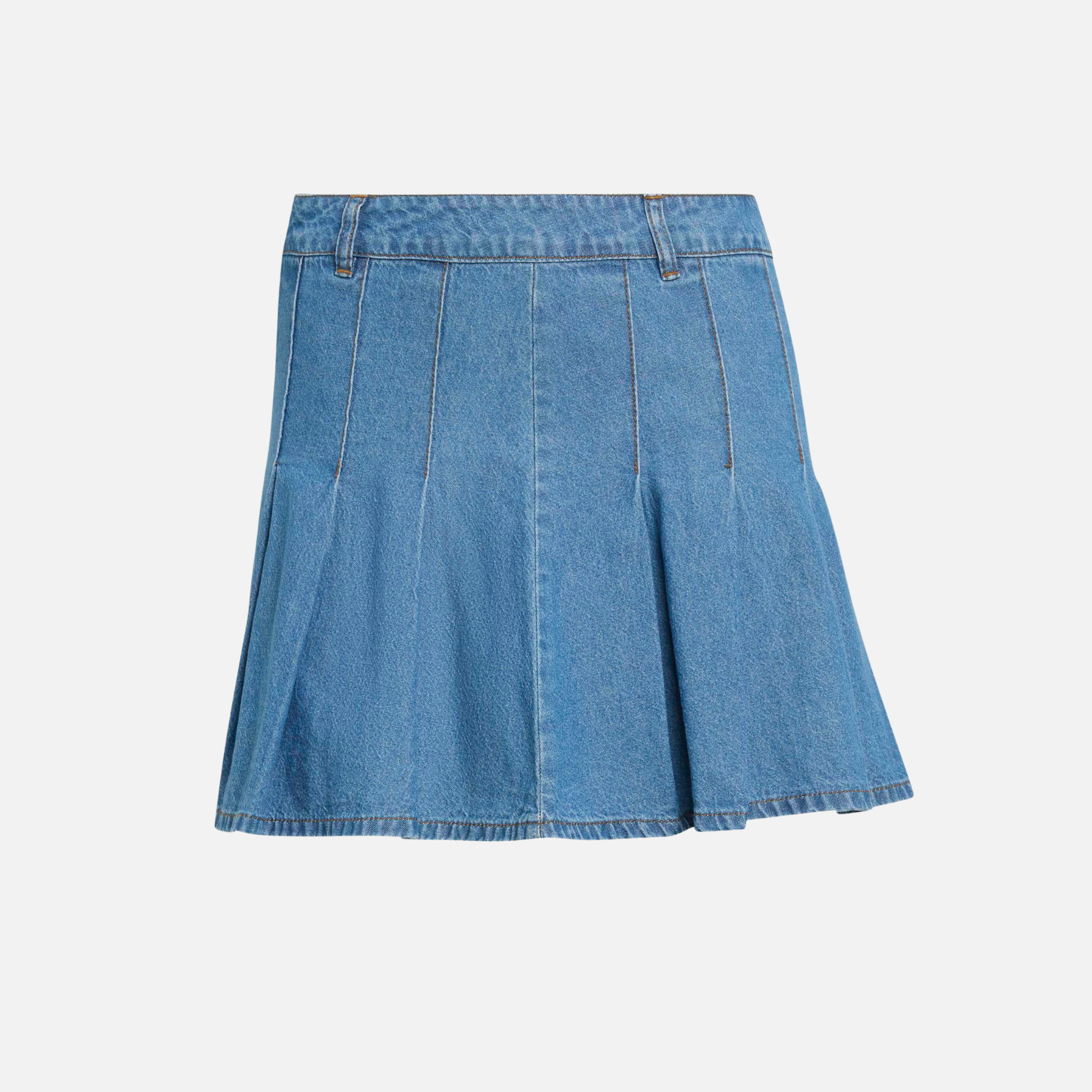 Adidas Women's Blue Denim Pleated Skirt