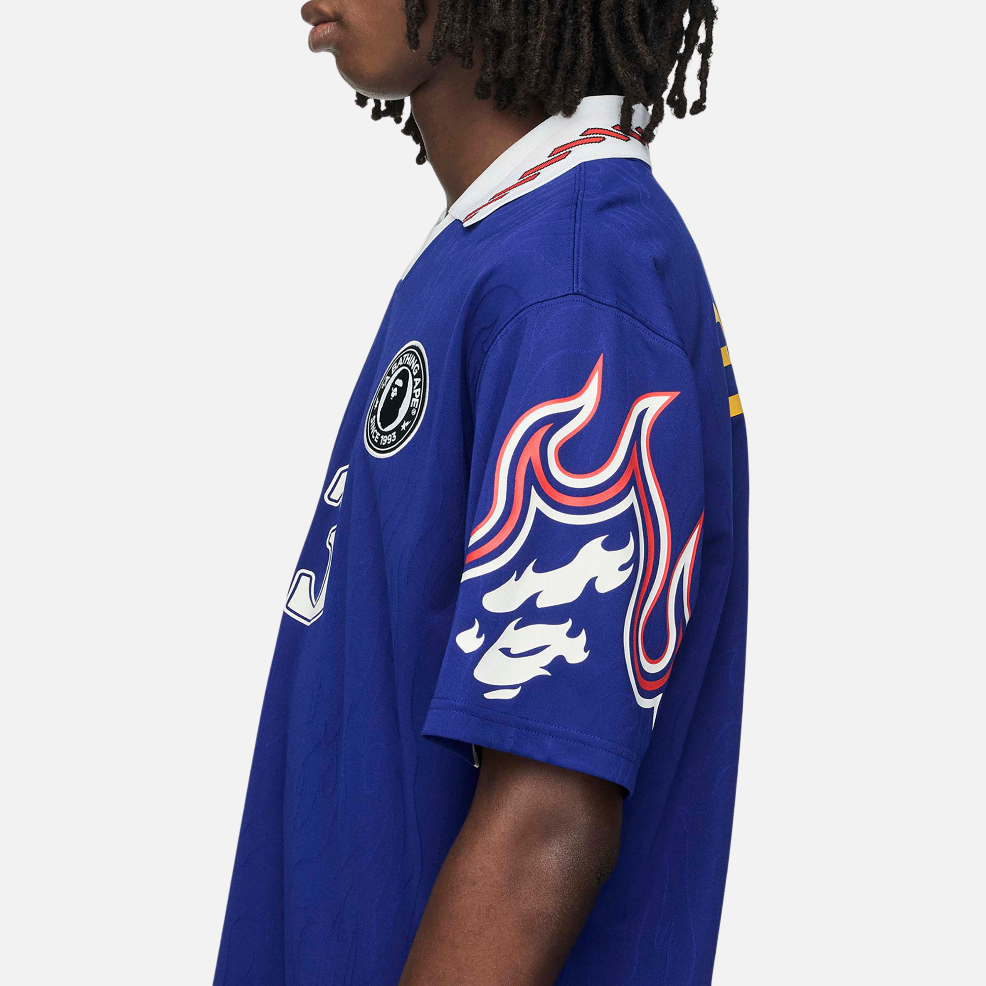 Adidas x Bape Flame Blue Soccer Jersey