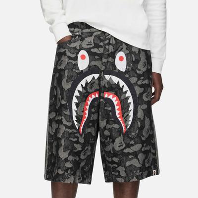 Adidas x Bape Black Shark Denim Jorts
