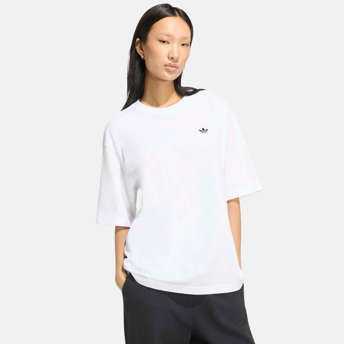 Adidas Women's Essentials Boyfriend White T-Shirt