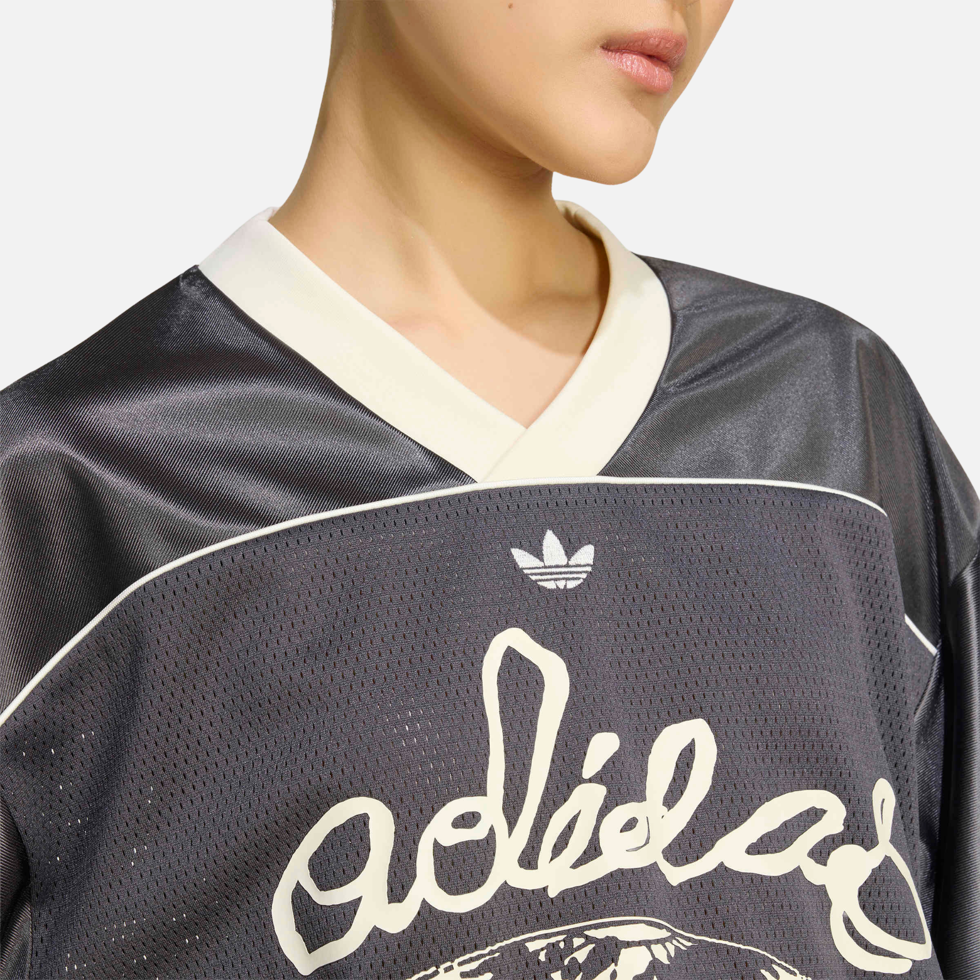 Adidas Women's Cropped Black Soccer Jersey