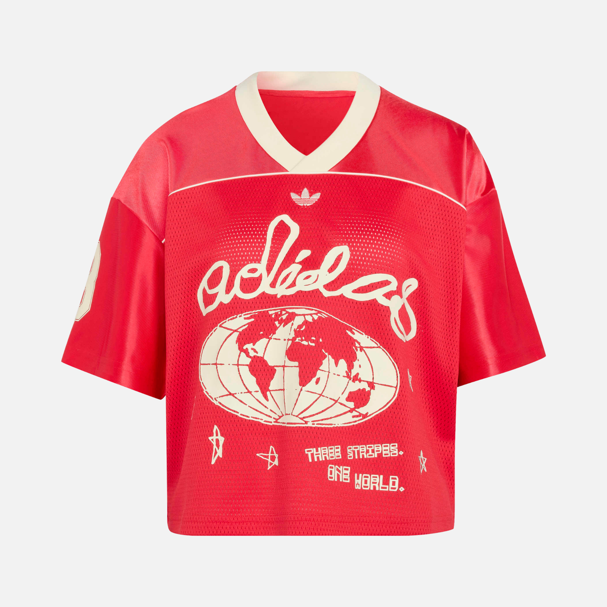 Adidas Women's Cropped Red Soccer Jersey