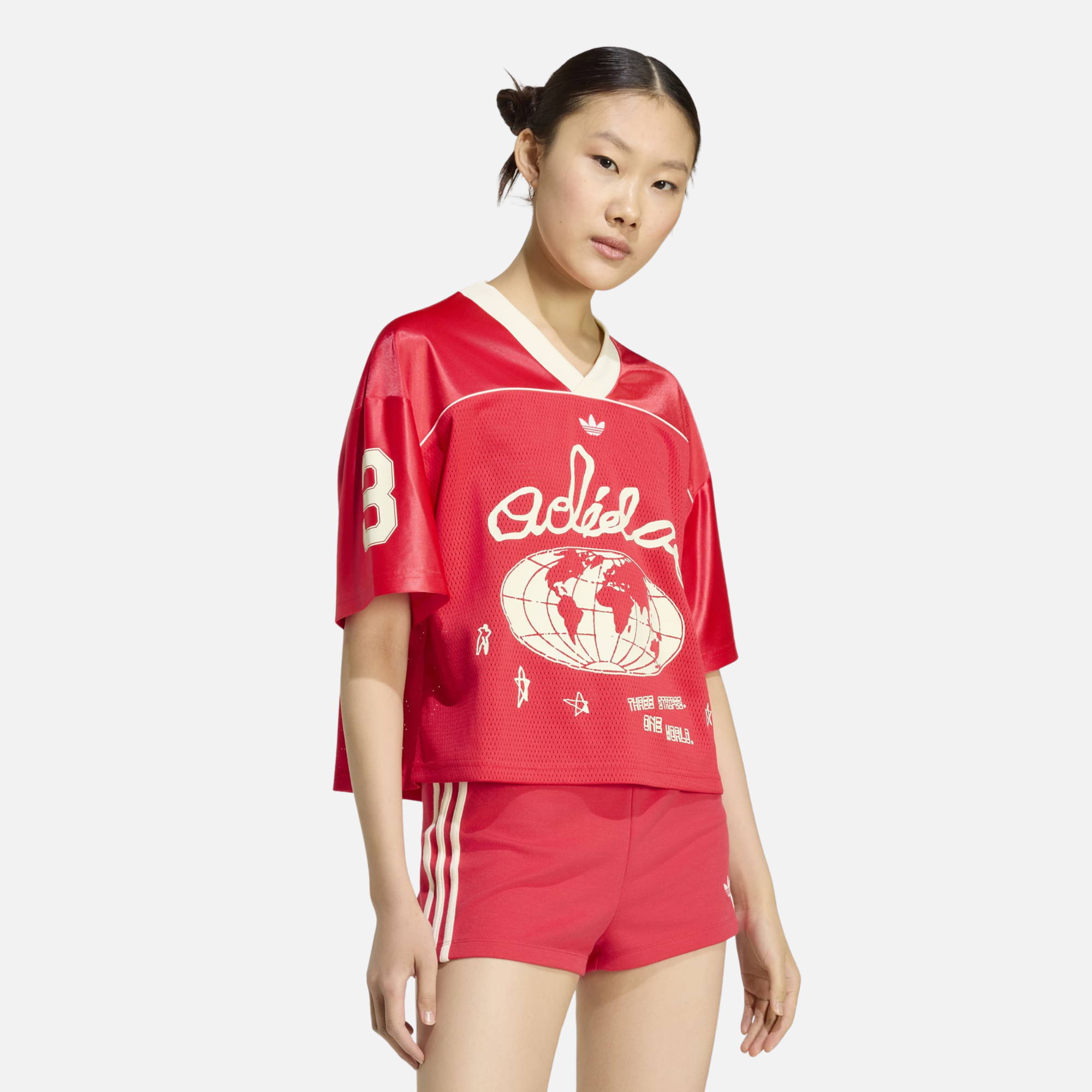 Adidas Women's Cropped Red Soccer Jersey