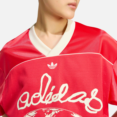Adidas Women's Cropped Red Soccer Jersey