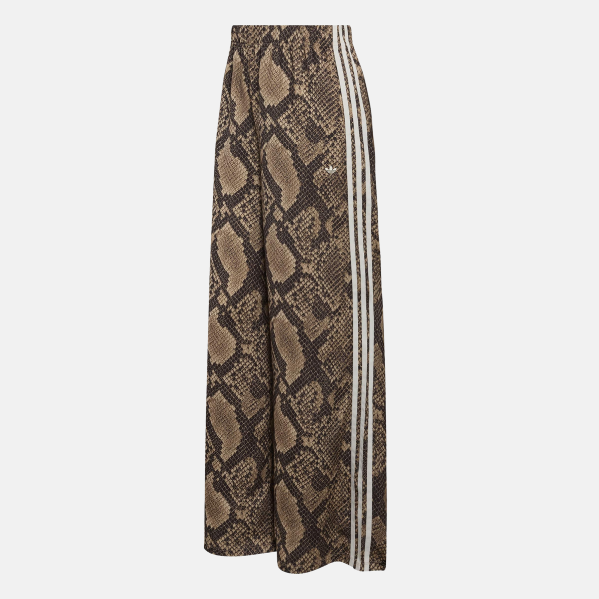 Adidas Women's Light Brown Satin Snake Print Track Pants