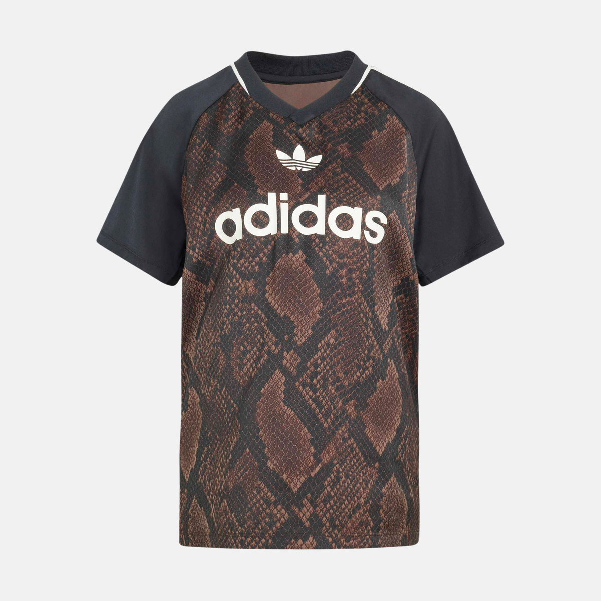 Adidas Women's Satin Brown Snake Print Jersey