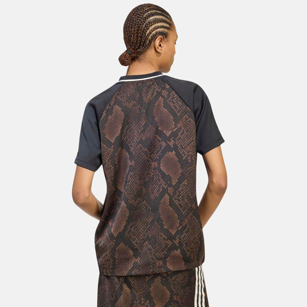 Adidas Women's Satin Brown Snake Print Jersey