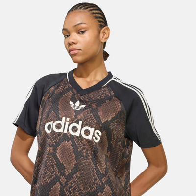Adidas Women's Satin Brown Snake Print Jersey