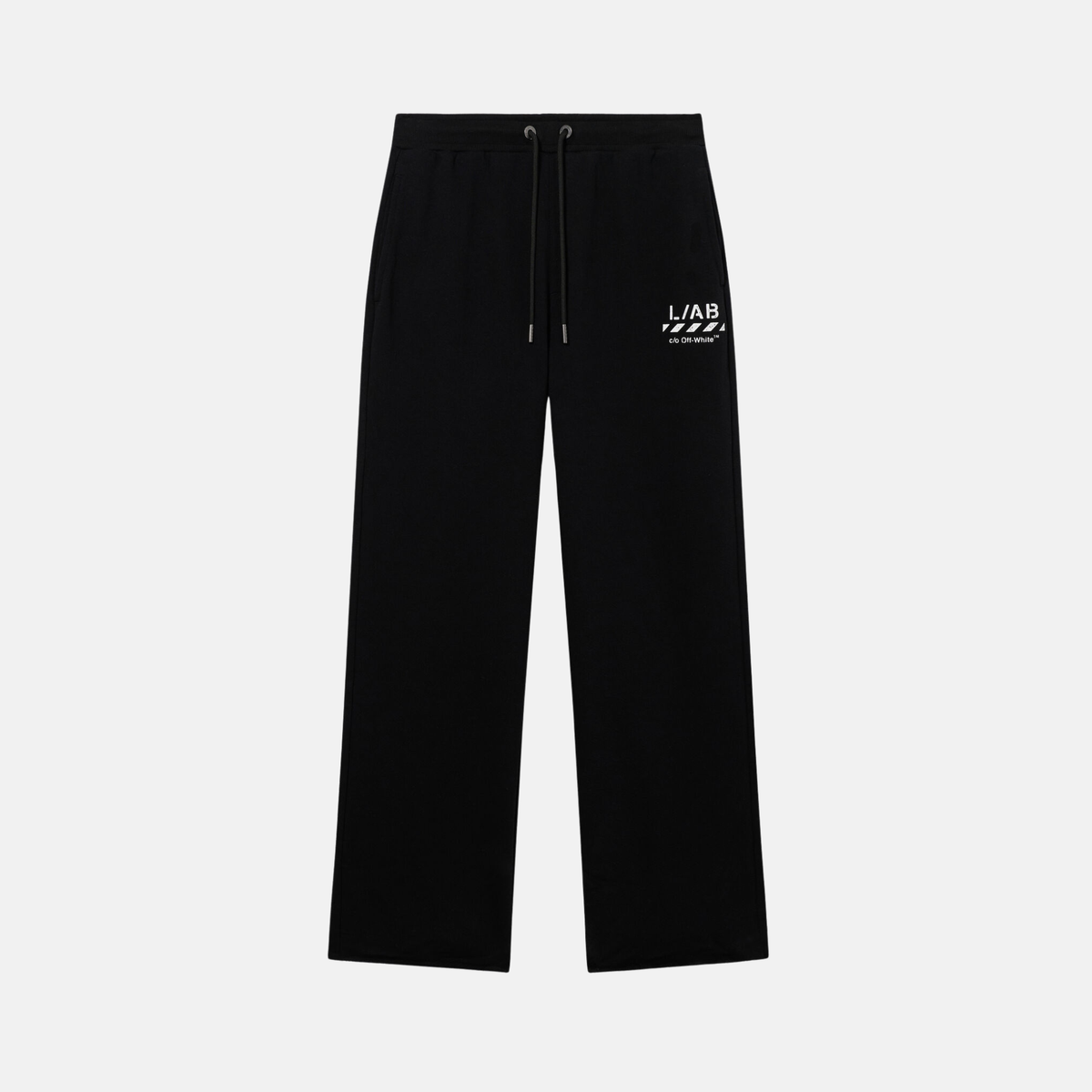 Off White Diag Open Hem Black Jogger Pants