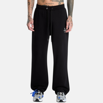 Off White Diag Open Hem Black Jogger Pants